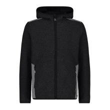 CMP Fleecejacke Wool-Tech mit Kapuze carbongrau Herren